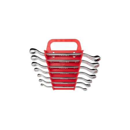 Tekton 45-Degree Offset Box End Wrench Set with Holder, 7-Piece (6-19 mm) WBE24407